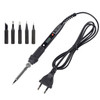 Metallic LCD Temperature Regulating Soldering Iron And Soldering Iron Tip Set Electric Soldering Iron Welding Tool(220V EU Plug Black Head Black )