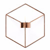 2 PCS Geometric Candlestick Metal 3D Modern Style Wall Candle Holder(Gold)