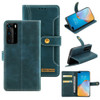 For Huawei P40 Pro Copper Buckle Horizontal Flip Leather Phone Case with Holder & Card Slots & Wallet(Green)