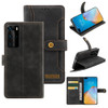 For Huawei P40 Pro Copper Buckle Horizontal Flip Leather Phone Case with Holder & Card Slots & Wallet(Black)