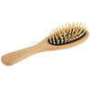 Natural Wooden Massage Hair Comb with Rubber Base & Wooden Brush, Size: Medium(Black)