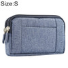 Sports Denim Universal Phone Bag Waist Bag for 5.2 inch or below Smartphones, Size: S (Blue)