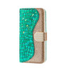 Laser Glitter Powder Crocodile Texture Matching Horizontal Flip Leather Case with Card Slots & Holder For Huawei P30(Green)