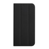 For Huawei P30 3-Folding Ultrathin Skin Feel Magnetic Solid Color Horizontal Flip Leather Case with Holder(Black)