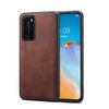 For Huawei P40 Skin Feel PU + TPU Protective Case with Card Slot(Brown)