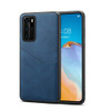 For Huawei P40 Skin Feel PU + TPU Protective Case with Card Slot(Blue)