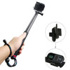 Handheld Aluminium Extendable Pole Monopod with Screw & Strap & Remote Control Buckle for GoPro HERO5 Session /5 /4 Session /4 /3+ /3 /2 /1, Xiaoyi Sport Cameras, Adjustment Length: 36-110cm(Red)