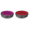 2 in 1 Sunnylife OA-FI180 Lens Red + Purple Diving Filter for DJI OSMO ACTION