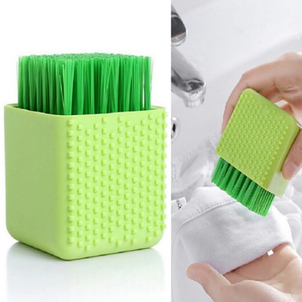Daily Silicone Laundry Shoes Soft hair Cleaning Brush Household Cleaning Tools(Green)