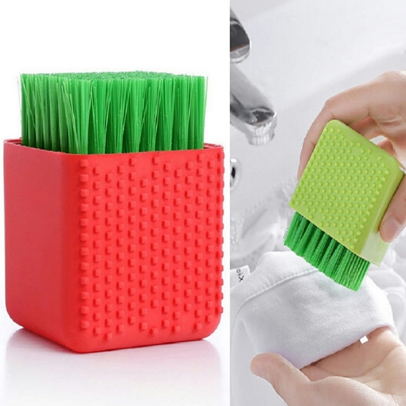 Daily Silicone Laundry Shoes Soft hair Cleaning Brush Household Cleaning Tools(Red)