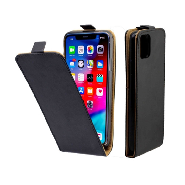 Business Style Vertical Flip TPU Leather Case  with Card Slot For iPhone11(Black)