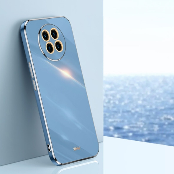 For Huawei Mate 30 Pro XINLI Straight 6D Plating Gold Edge TPU Shockproof Case(Celestial Blue)