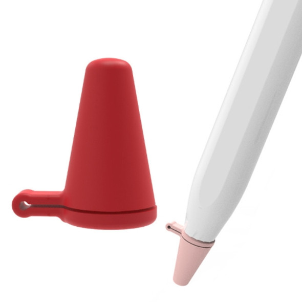 25 PCS Silicone Stylus Nib Case For Apple Pencil 1 / 2 & Huawei Magic Pencil(Red)