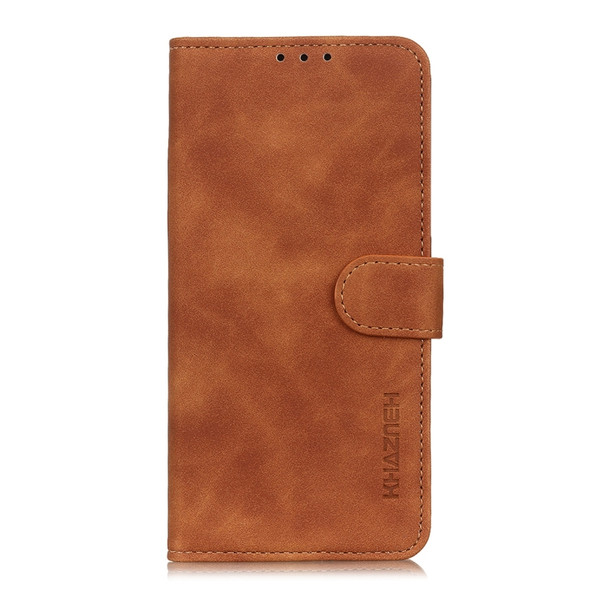 For LG K61 Retro Texture PU + TPU Horizontal Flip Leather Case with Holder & Card Slots & Wallet(Brown)