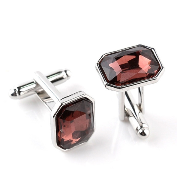 Fashion diamond-encrusted Cufflinks(Brown)