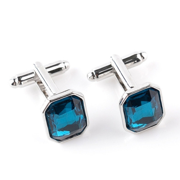 Fashion diamond-encrusted Cufflinks(Sapphire blue)