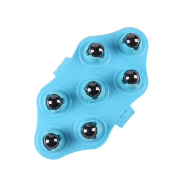 3 PCS Seven-ball Massager Multifunctional Five-element Meridian Brush Lymphatic Dredging Roller-ball Massager, Shape: Plus Magnetic Blue