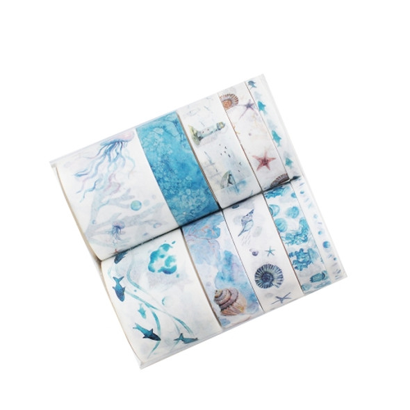 3 Boxes Cartoon Fantasy  Paper Tape DIY Hand Account Decoration Stickers(Deep Sea Fairytale-62509)