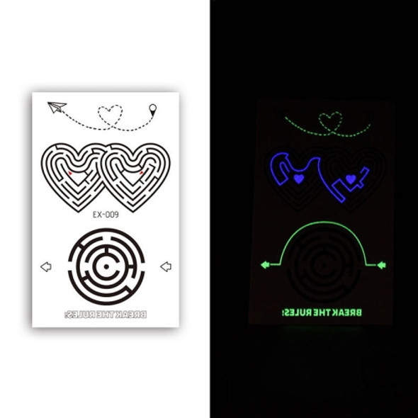 10 PCS Waterproof Color Luminous Tattoo Sticker Face Sticker(EX-009)