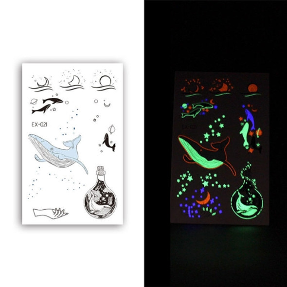 10 PCS Waterproof Color Luminous Tattoo Sticker Face Sticker(EX-021)