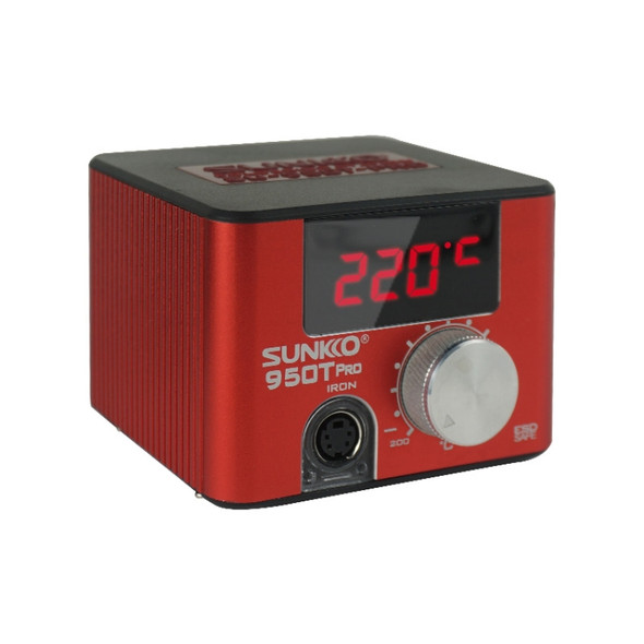 SUNKKO 950T Pro 75W Electric Soldering Iron Station Adjustable Temperature Anti Static, US Plug(Red)