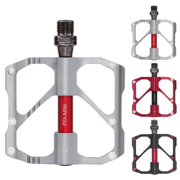 1 Pair PROMEND Mountain Bike Road Bike Bicycle Aluminum Pedals(PD-M86 Red)