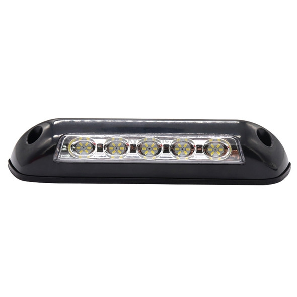 DC 12V 2.6W 6000K IP67 Marine RV Waterproof LED Stair Deck Dome Light Ceiling  Lamp, Black Shell and Rubber Base
