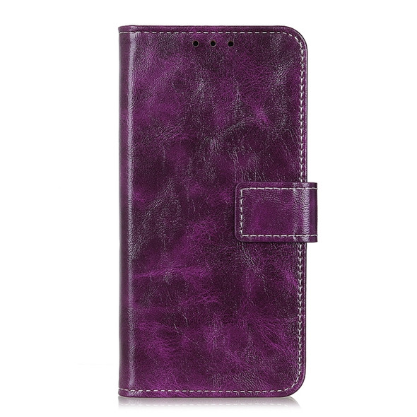 For Alcatel 1S 2020/1V 2020/3L 2020 Retro Crazy Horse Texture Horizontal Flip Leather Case with Holder & Card Slots & Photo Frame & Wallet(Purple)