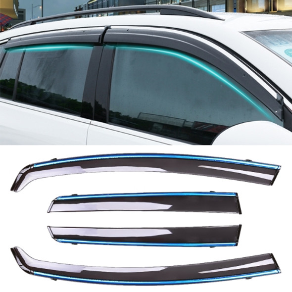 4 PCS Window Sunny Rain Visors Awnings Sunny Rain Guard for Honda Fit 2014-2018 Version Third Generation Hatchback