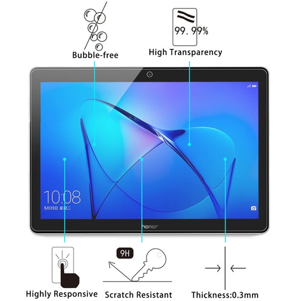 For HUAWEI MediaPad T3 10 9.6 inch 0.3mm 9H Surface Hardness Full Screen Tempered Glass Screen Protector