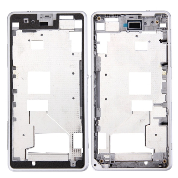 Front Housing LCD Frame Bezel for Sony Xperia Z1 Compact / Mini(White)