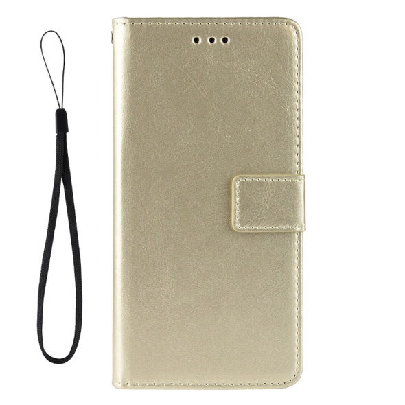 Retro Crazy Horse Texture Horizontal Flip Leather Case for Xiaomi Redmi 7, with Holder & Card Slots & Photo Frame (Gold)