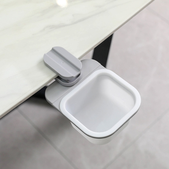 Rotatable Table Vegetable Residue Bucket Cleaning Storage Spit Bone Trash Can Desktop Hidden Ashtray,Style: Chopsticks White