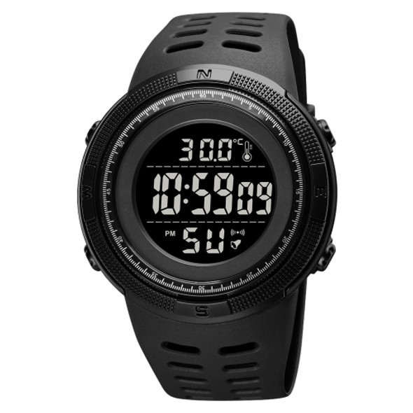 SKMEI 1681 Multifunctional LED Digital Display Luminous Electronic Watch, Support Body / Ambient Temperature Measurement(Black)