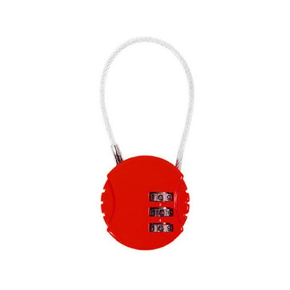 5 PCS Steel Rope Spherical Combination Lock Gym Luggage Bicycle Round Padlock(Red)