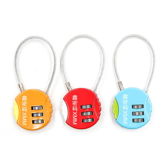 5 PCS Steel Rope Spherical Combination Lock Gym Luggage Bicycle Round Padlock(Red)