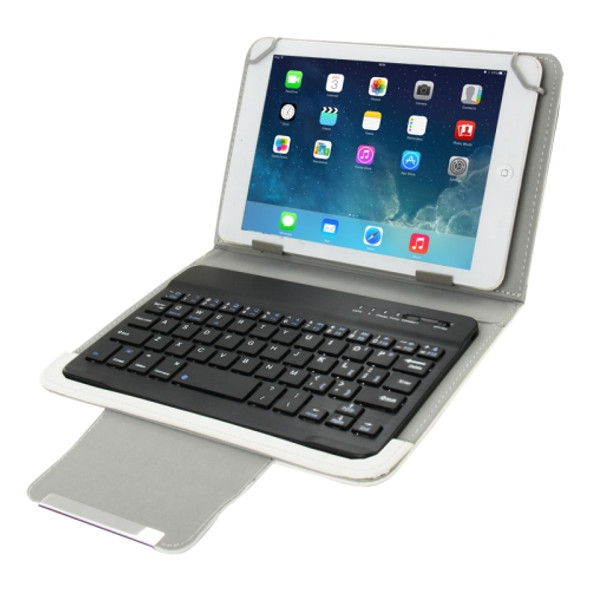 Universal Leather Case with Separable Bluetooth Keyboard and Holder for 7 inch Tablet PC(White)