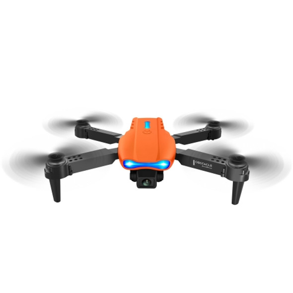 K3 E99 Pro 4K Mini Drone Helicopter Three-sided Obstacle Avoidance Foldable Quadcopter Toy, Single Camera(Orange)