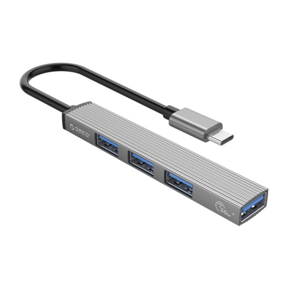 ORICO-AH-13-GY-BP USB 3.0 x 1 + USB 2.0 x 3 to USB-C / Type-C HUB Adapter