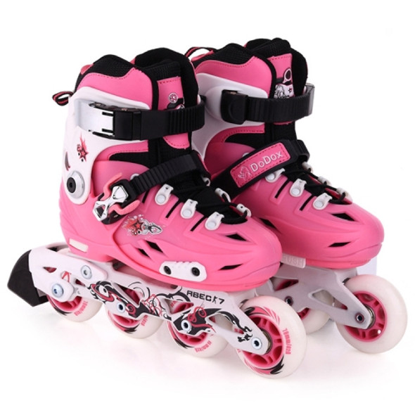 Children Thickened Bracket Roller Skates Skating Shoes, Size : S(Pink)