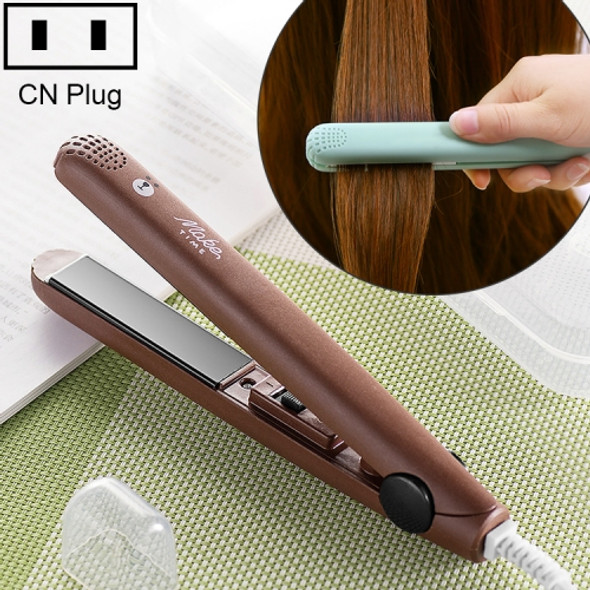 Mini Professional Hair Tools Smoothing Corrugated Travel Straightening Irons(Coffee Bear)