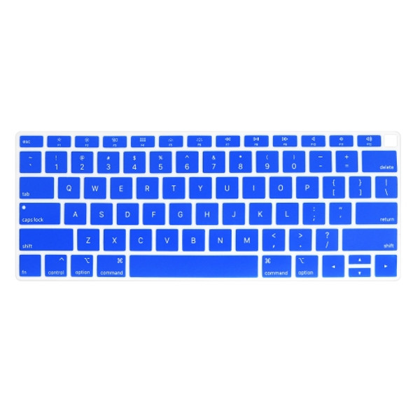 ENKAY Hat-prince US Version of The Notebook Ultra-thin  Silicone Color Keyboard Protective Cover for MacBook Air 13.3 inch A1932 (2018) (Dark Blue)
