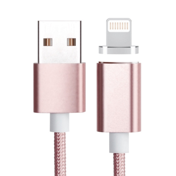 1.2m Weave Style 5V 2A 8 Pin to USB 2.0 Magnetic Data / Charger Cable,  For iPhone XR / iPhone XS MAX / iPhone X & XS / iPhone 8 & 8 Plus / iPhone 7 & 7 Plus / iPhone 6 & 6s & 6 Plus & 6s Plus / iPad(Pink)