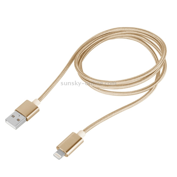 1.2m Weave Style 5V 2A 8 Pin to USB 2.0 Magnetic Data / Charger Cable,  For iPhone XR / iPhone XS MAX / iPhone X & XS / iPhone 8 & 8 Plus / iPhone 7 & 7 Plus / iPhone 6 & 6s & 6 Plus & 6s Plus / iPad(Gold)