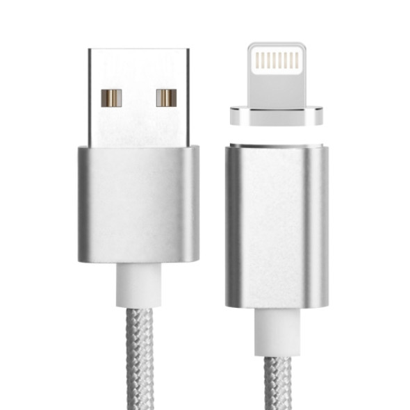 1.2m Weave Style 5V 2A 8 Pin to USB 2.0 Magnetic Data / Charger Cable,  For iPhone XR / iPhone XS MAX / iPhone X & XS / iPhone 8 & 8 Plus / iPhone 7 & 7 Plus / iPhone 6 & 6s & 6 Plus & 6s Plus / iPad(Silver)