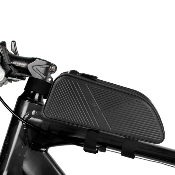 AFISHTOUR FB001X 1.5L Bicycle Front Beam Bag Outdoor Riding Waterproof Bag(Black)