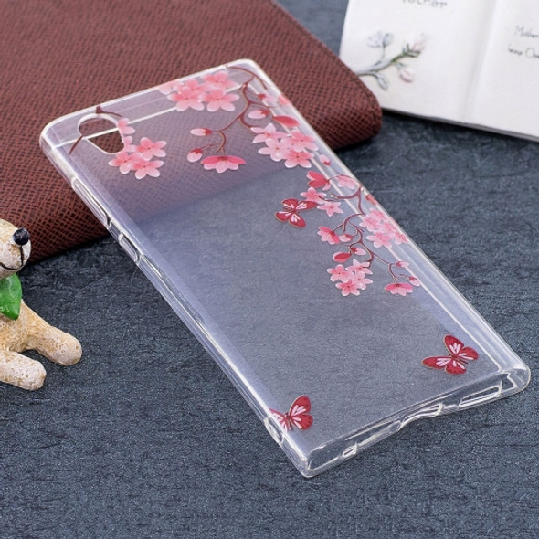 For Sony Xperia L1 Maple Leaves Pattern TPU Soft Protective Back Case