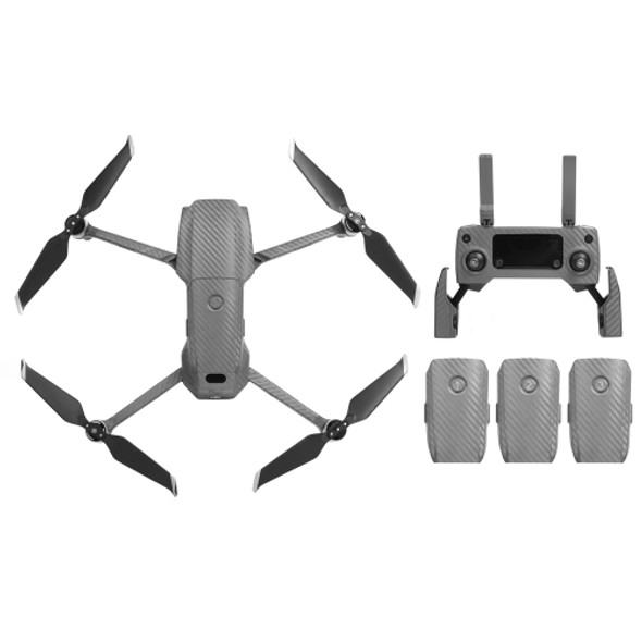 Sunnylife Carbon Fiber Waterproof All-surround 3D PVC Sticker Kit for DJI Mavic 2 Pro / Zoom Drone Quadcopter(Silver)