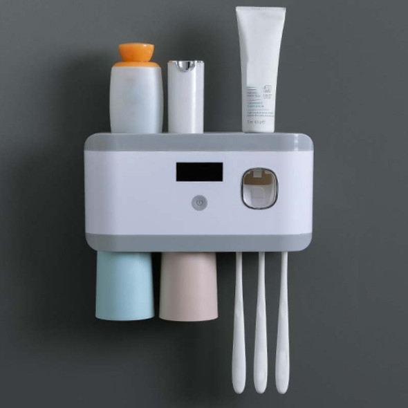 Ultraviolet Sterilization Smart Toothbrush Holder Sterilizer, Colour: Color Cup Two-port