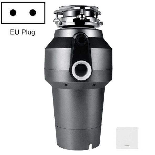 Garbage Disposal Home Kitchen Food Treatment Machine Sink Kitchen Waste Shredder, EU Plug, Style: A8 Wireless Switch(Gray)